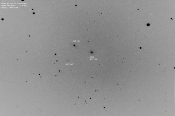 M105, NGC 3384, NGC 3389